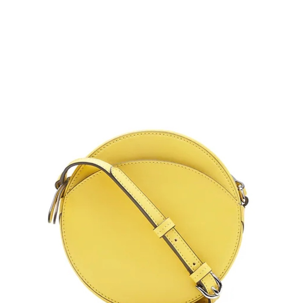 Banana Republic Canteen Contemporary Crossbody Bag in Italian Leather in Yellow.